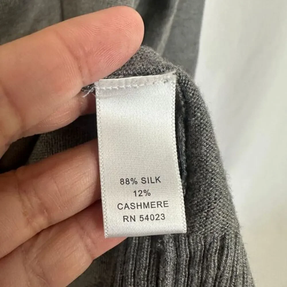 Banana Republic Silk Cashmere Quarter Zip‎ Mock Neck Sweater Pullover Mens XL